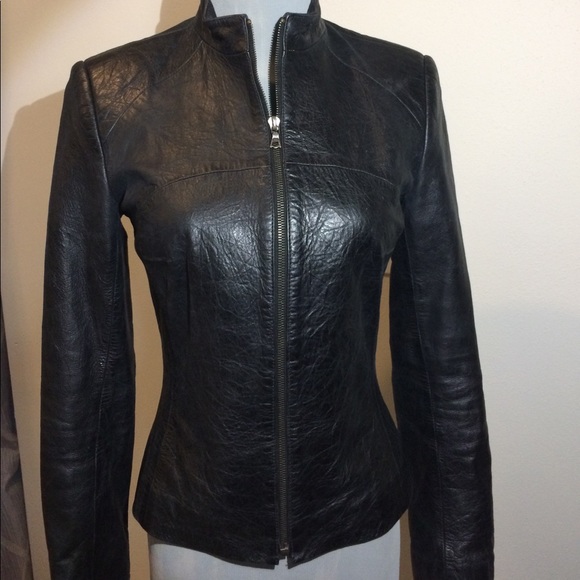 John carlisle Jackets & Blazers - John Carlisle Genuine Leather Black Jacket size S